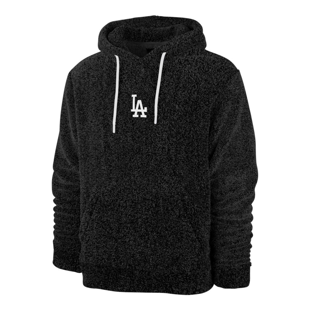 Los Angeles Dodgers Jet Black Core Long Loop Fuzzy Hood MLB Vintage Snapback Baseball Cap Adjustable Streetwear Hat