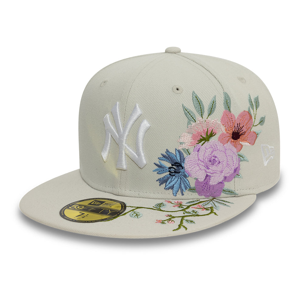 New York Yankees Floral 59Fifty MLB Vintage Snapback Baseball Cap Adjustable Streetwear Hat