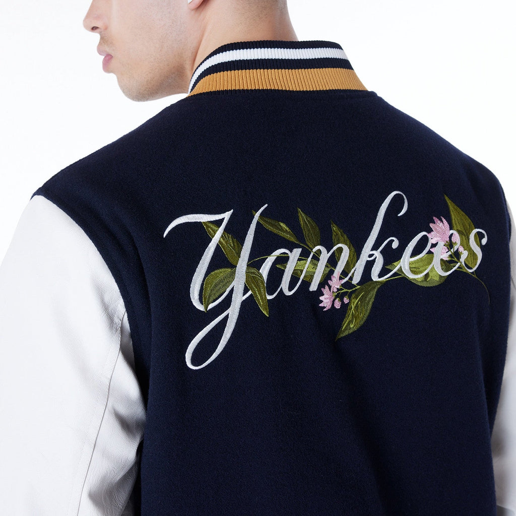 New Era Floral Varsity Jacket New York Yankees MLB Vintage Snapback Baseball Cap Adjustable Streetwear Hat