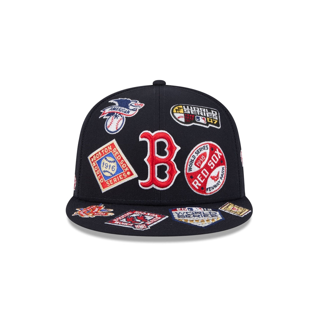 Boston Red Sox All Over Patch 59Fifty MLB Vintage Snapback Baseball Cap Adjustable Streetwear Hat