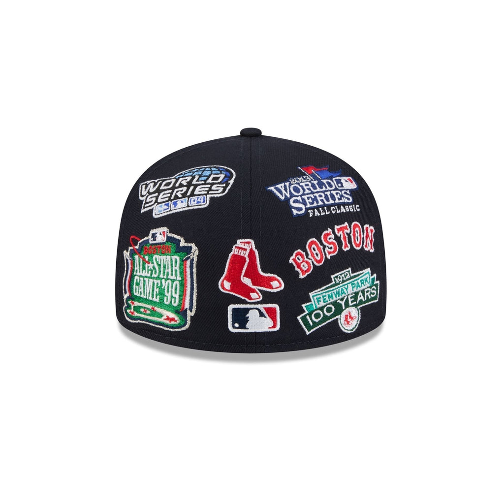 Boston Red Sox All Over Patch 59Fifty MLB Vintage Snapback Baseball Cap Adjustable Streetwear Hat