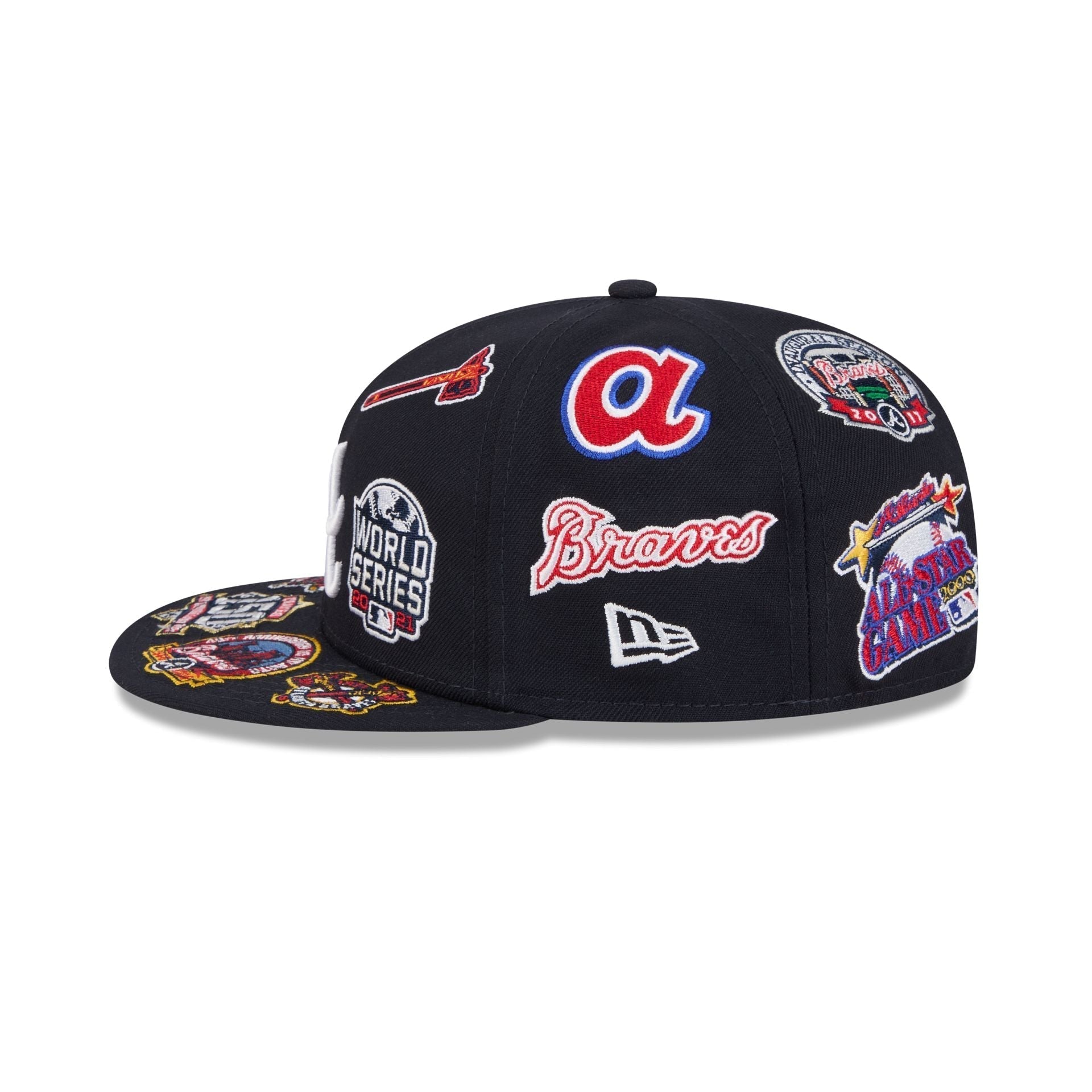 Atlanta Braves All Over Patch 59Fifty Fitted MLB Vintage Snapback Baseball Cap Adjustable Streetwear Hat