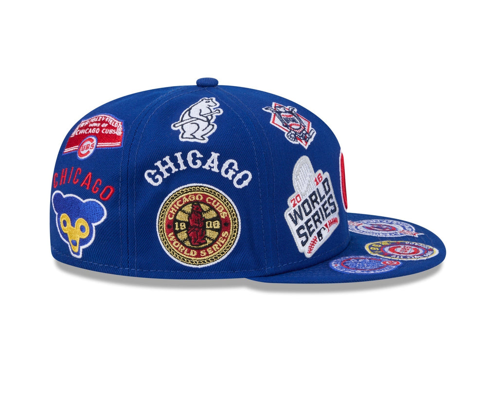Chicago Cubs All Over Patch 59Fifty Fitted MLB Vintage Snapback Baseball Cap Adjustable Streetwear Hat