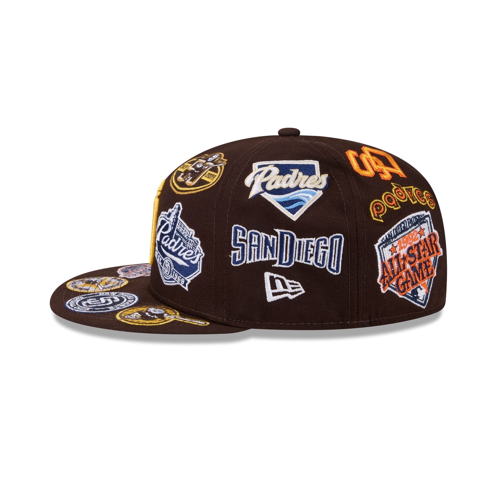 San Diego Padres All Over Patch 59Fifty MLB Vintage Snapback Baseball Cap Adjustable Streetwear Hat
