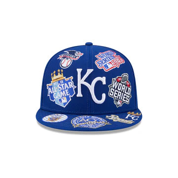 Kansas Royals All Over Patch 59Fifty Fitted MLB Vintage Snapback Baseball Cap Adjustable Streetwear Hat