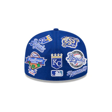 Kansas Royals All Over Patch 59Fifty Fitted MLB Vintage Snapback Baseball Cap Adjustable Streetwear Hat
