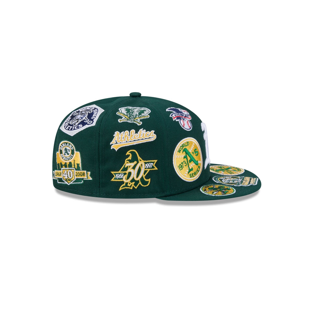 Oakland Athletics All Over Patch 59Fifty MLB Vintage Snapback Baseball Cap Adjustable Streetwear Hat