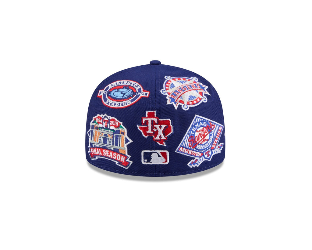 Texas Rangers All Over Patch 59Fifty Fitted MLB Vintage Snapback Baseball Cap Adjustable Streetwear Hat