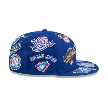 Toronto Blue Jays All Over Patch 59Fifty MLB Vintage Snapback Baseball Cap Adjustable Streetwear Hat