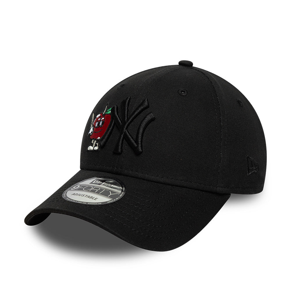 New York Yankees Apple Icon 9Forty Strapback Black MLB Vintage Snapback Baseball Cap Adjustable Streetwear Hat