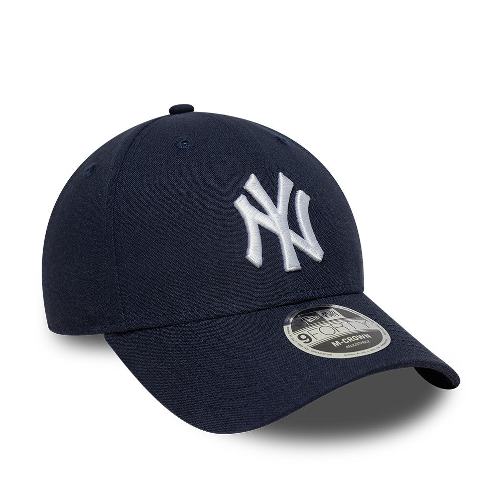 New York Yankees Linnen 9Forty M Crown Snapback MLB Vintage Snapback Baseball Cap Adjustable Streetwear Hat