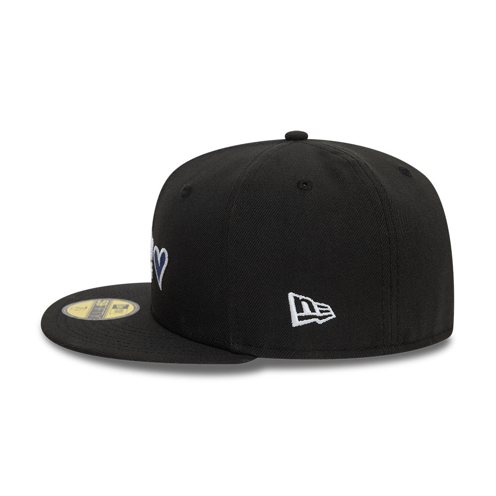 Los Angeles Dodgers Heart Icon 59Fifty Fitted MLB Vintage Snapback Baseball Cap Adjustable Streetwear Hat