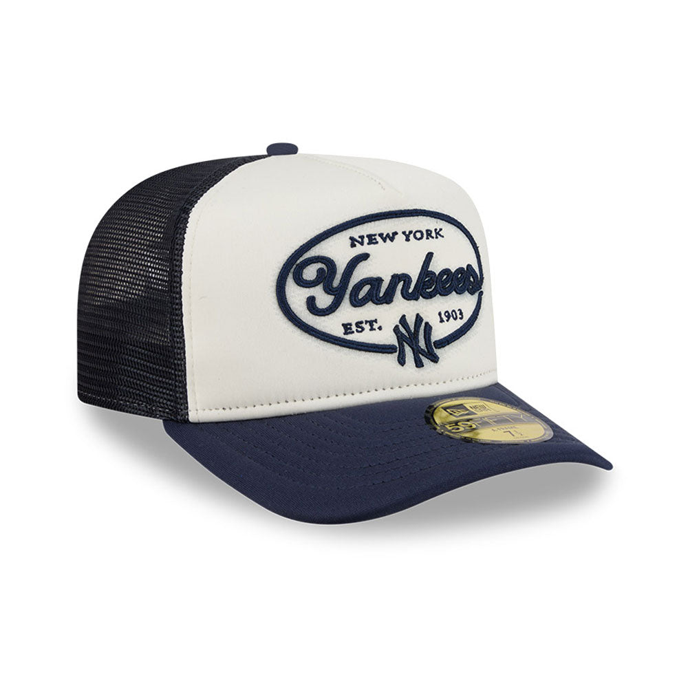 New York Yankees 5950 Day Fitted Trucker MLB Vintage Snapback Baseball Cap Adjustable Streetwear Hat