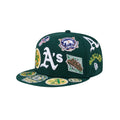 Oakland Athletics All Over Patch 59Fifty MLB Vintage Snapback Baseball Cap Adjustable Streetwear Hat