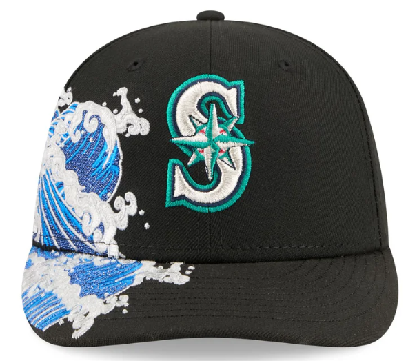 Seattle Mariners Waves 59Fifty Fitted MLB Vintage Snapback Baseball Cap Adjustable Streetwear Hat