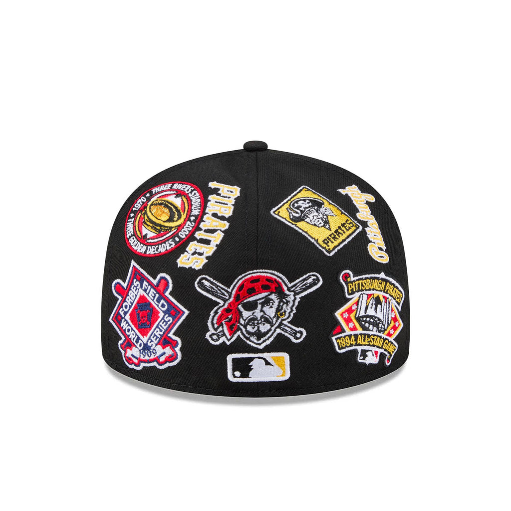Pittsburgh Pirates All Over Patch 59Fifty MLB Vintage Snapback Baseball Cap Adjustable Streetwear Hat