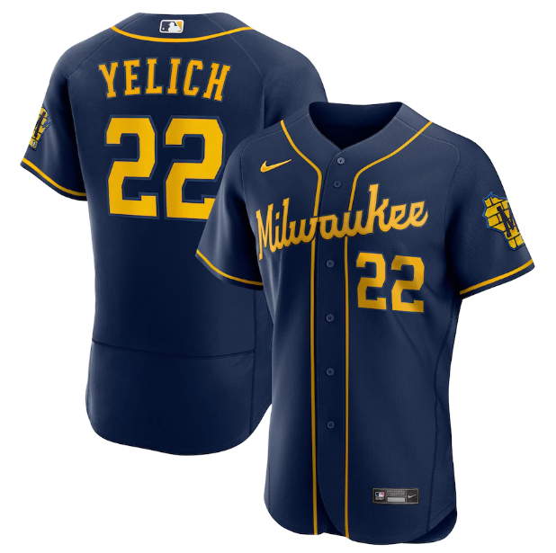 Milwaukee Brewers Authentic Blue Jersey MLB Vintage Snapback Baseball Cap Adjustable Streetwear Hat