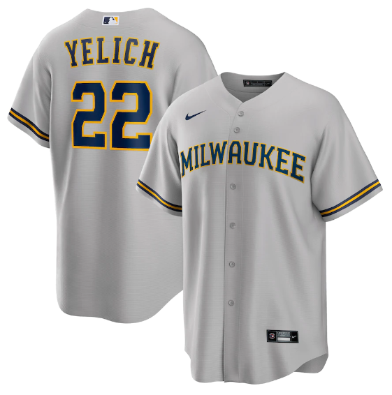Milwaukee Brewers Replica Gray Jersey MLB Vintage Snapback Baseball Cap Adjustable Streetwear Hat