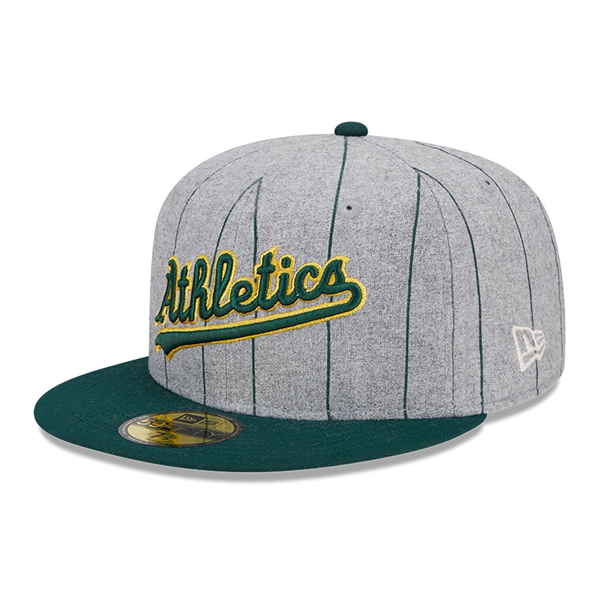 Oakland Athletics Heather Pinstripe 59Fifty Fitted MLB Vintage Snapback Baseball Cap Adjustable Streetwear Hat